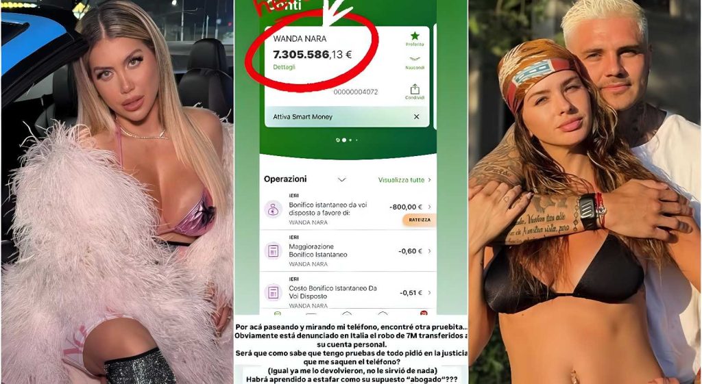 Icardi accusa Wanda di furto da 7 milioni: la faida continua tra accuse social e tensioni familiari