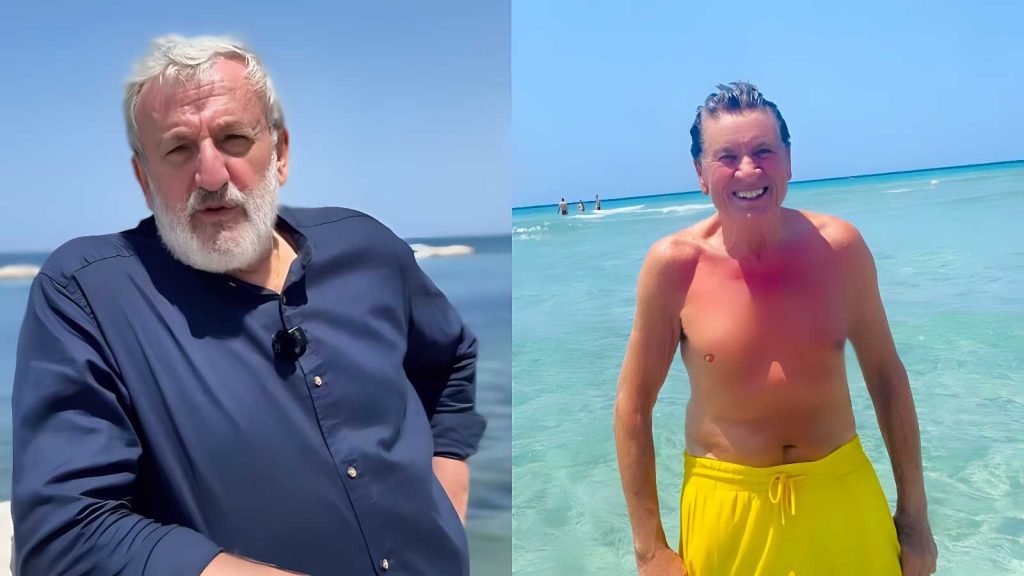 Gianni Morandi celebra la Puglia su Instagram: Che mare! Ti viene voglia di annegare
