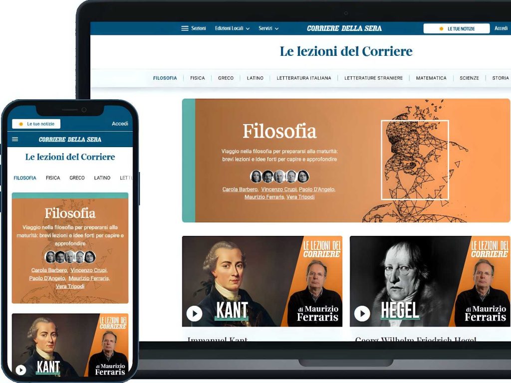 Lezioni d’autore del Corriere: boom streaming e successo abbonamenti a 12 euro annui